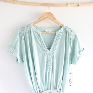 NWT Roxy Lucky Star Knit Dress Embroidered